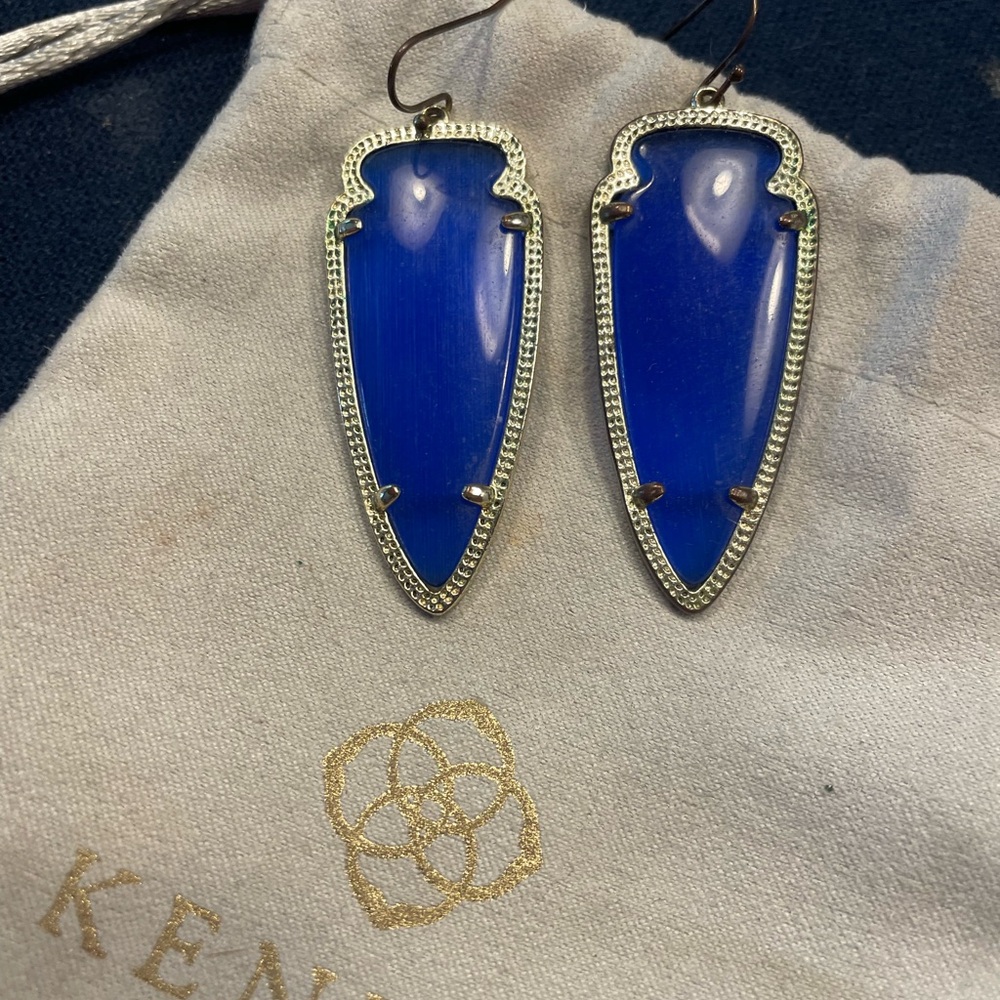 Kendra Scott Cobalt Blue Statement Earrings